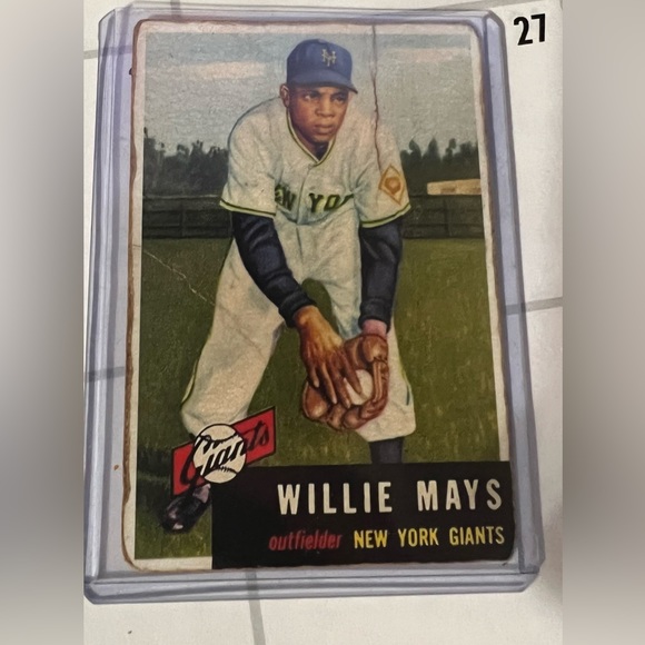 Willie Mays Topps 244 1953 original baseball card - Picture 1 of 2